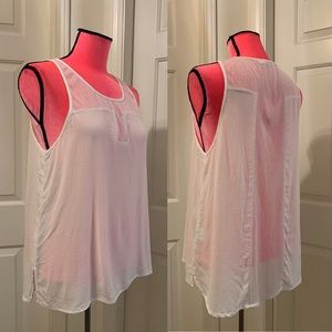 Pink Stitch top w/sheer panels